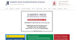 Desktop Screenshot of gardenhighinternationalschool.org
